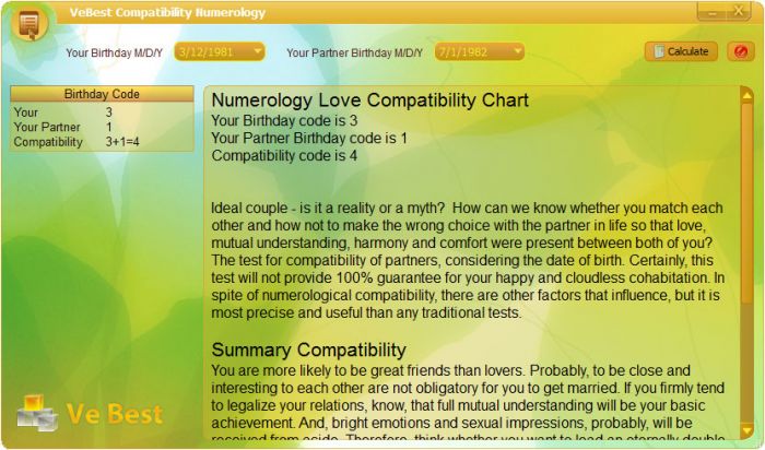 Numerology love compatibility 3 screenshoot